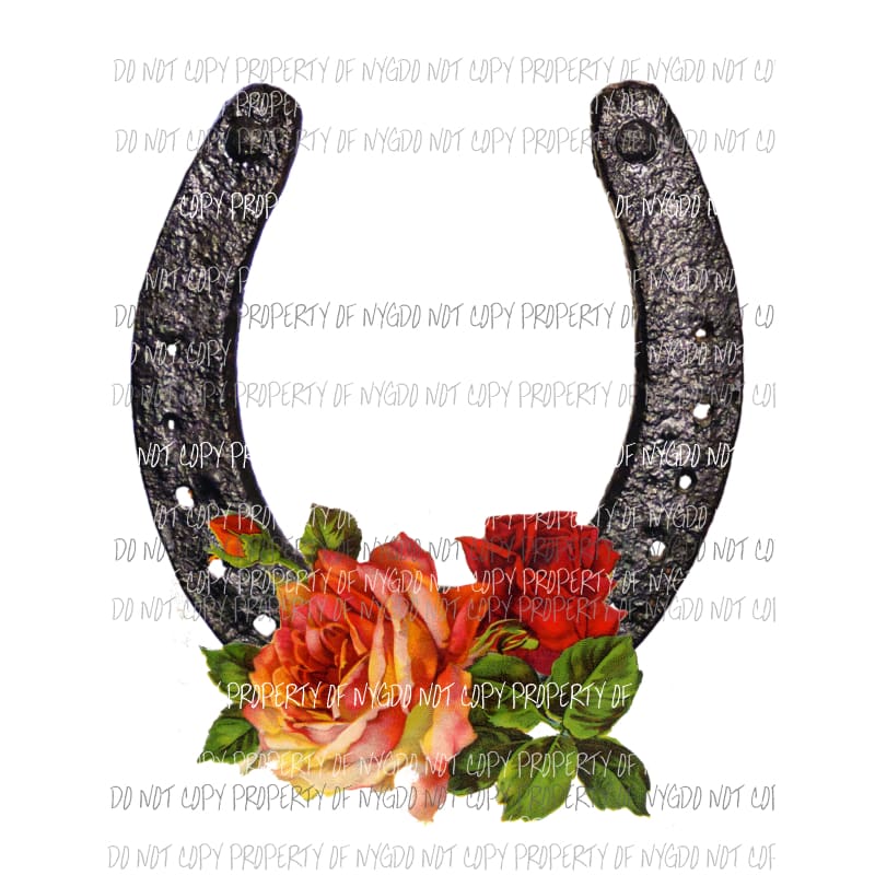 Horseshoe roses Sublimation transfers Heat Transfer
