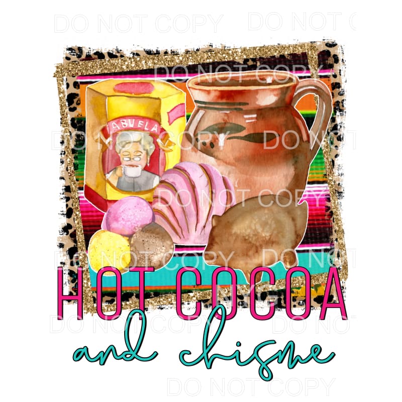 Hot Cocoa And Chisme Pink Teal Mexican Searpe Gold Leopard