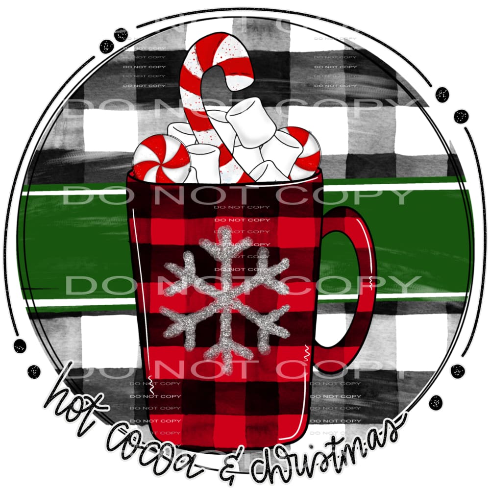 hot cocoa and Christmas #7662 Sublimation transfers - Heat