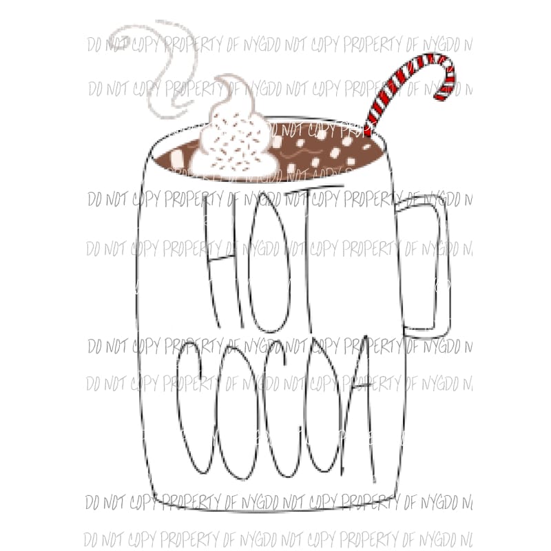 Hot Cocoa Sublimation transfers Heat Transfer