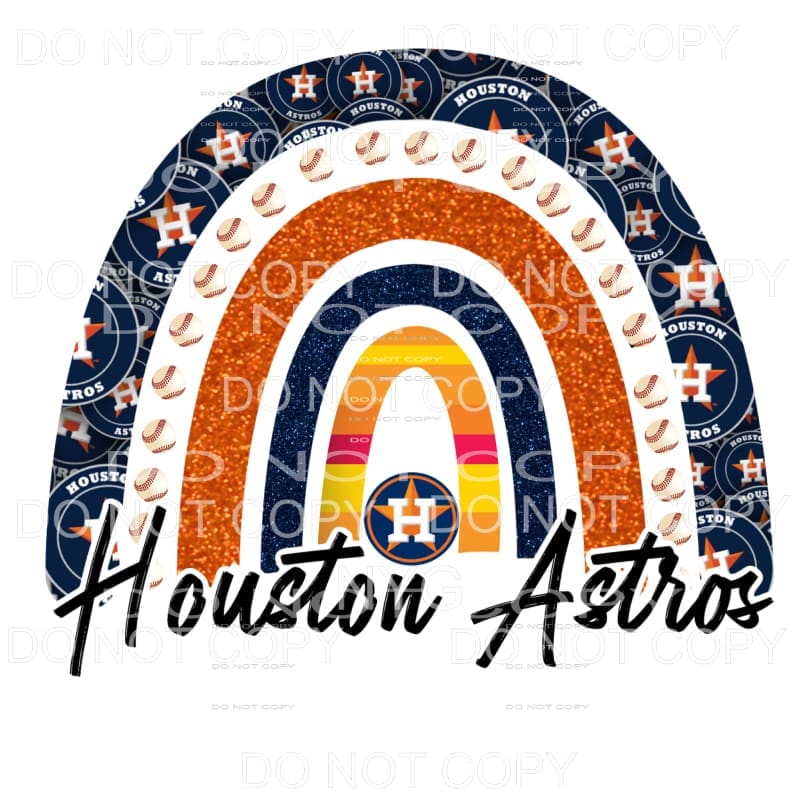 Houston Astros Rainbow # 712 Sublimation transfers - Heat