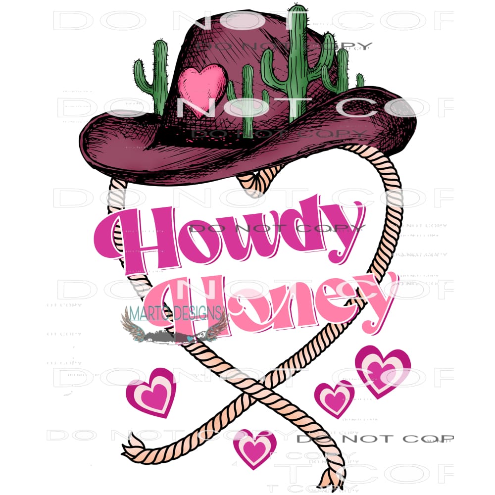 Howdy Honey #9053 Sublimation transfers - Heat Transfer