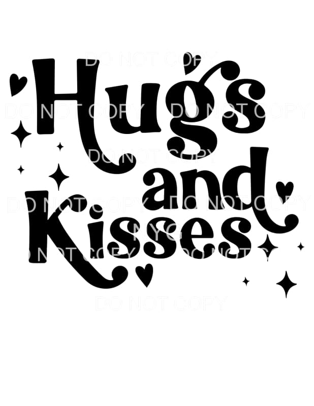 Hugs And Kisses Retro Sparkle #2230 Sublimation transfers -
