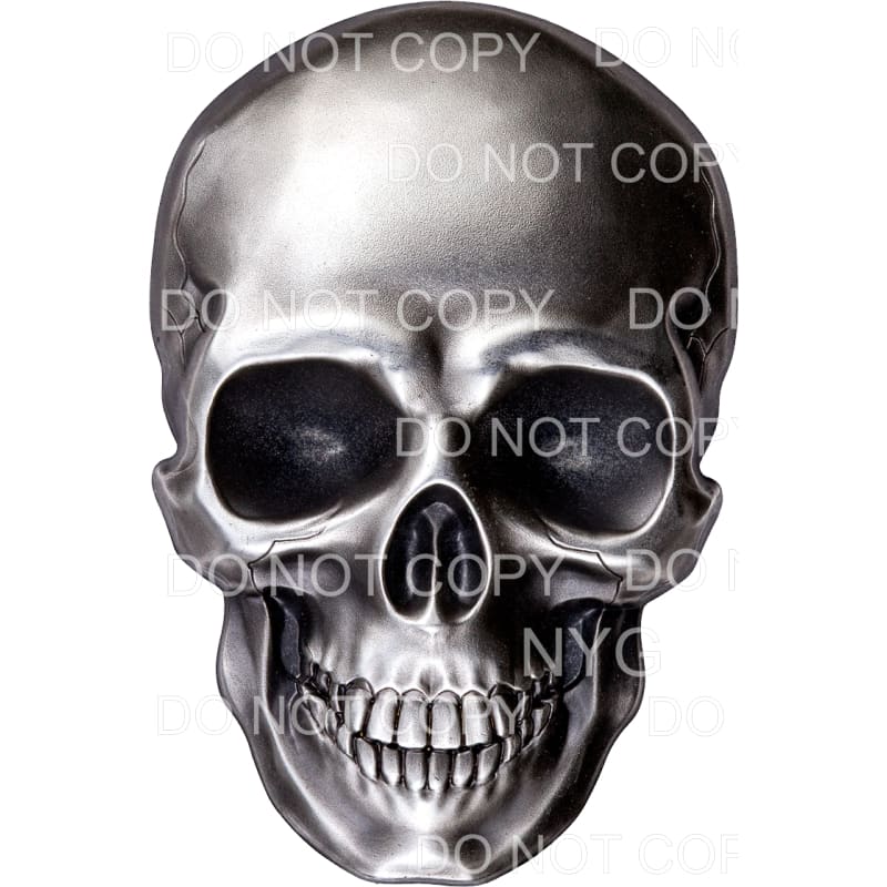Human Skull Grey Sublimation transfers - Heat Transfer