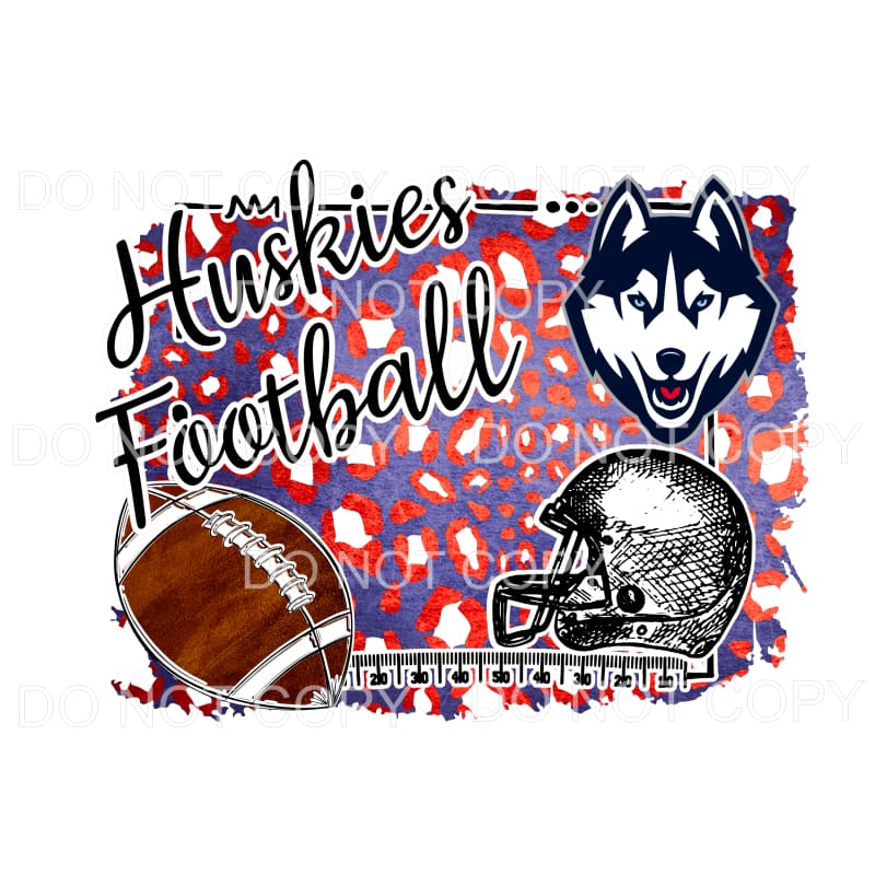 Huskies Football red and Blue Sublimation transfers - Heat