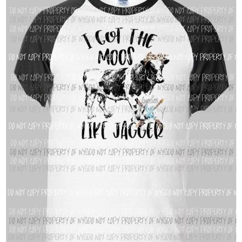 I got the mooos like Jagger sublimation transfers Heat Transfer