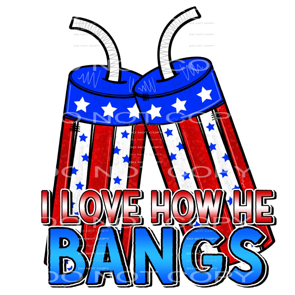 I love how he bangs #7111 Sublimation transfers - Heat