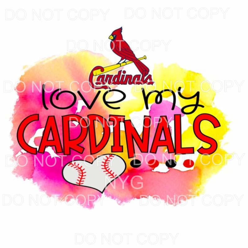 I Love My Cardinals Baseball Heart St Louse Missouri