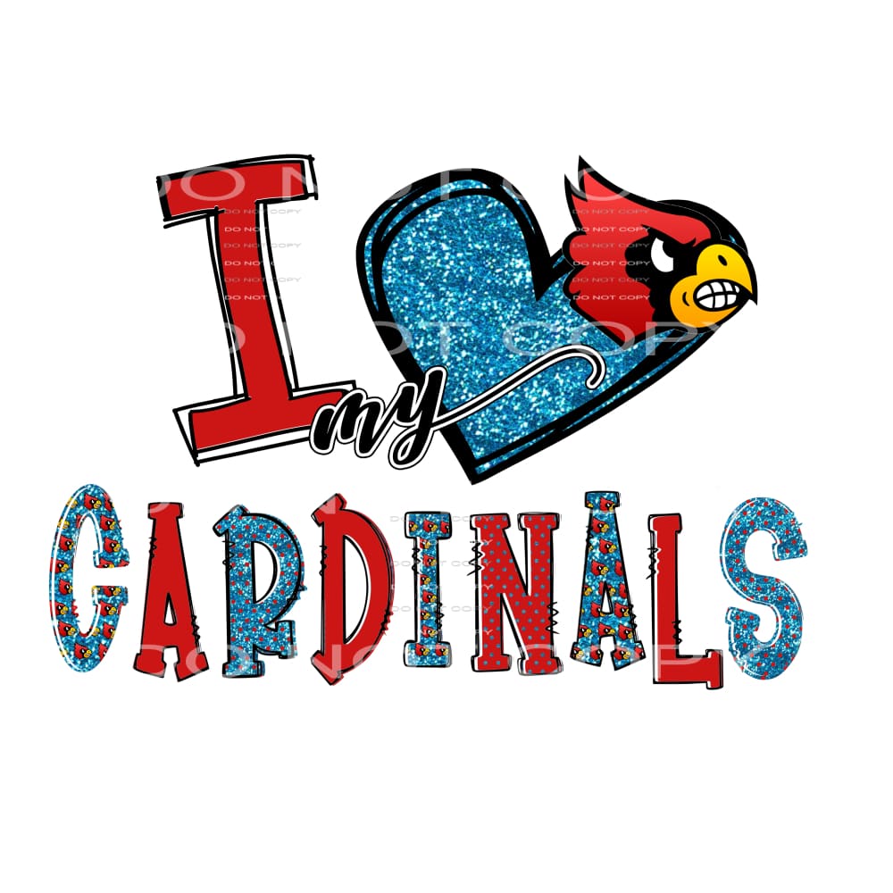 I love my cardinals Colombia blue and red # 10028