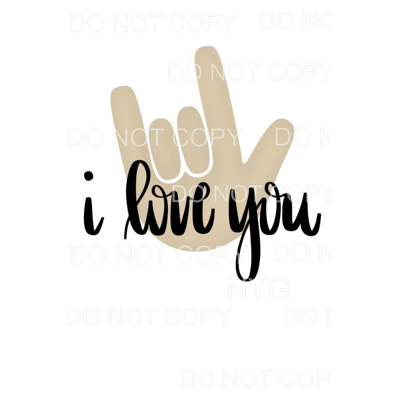 I Love You Sign Language Sublimation transfers - Heat