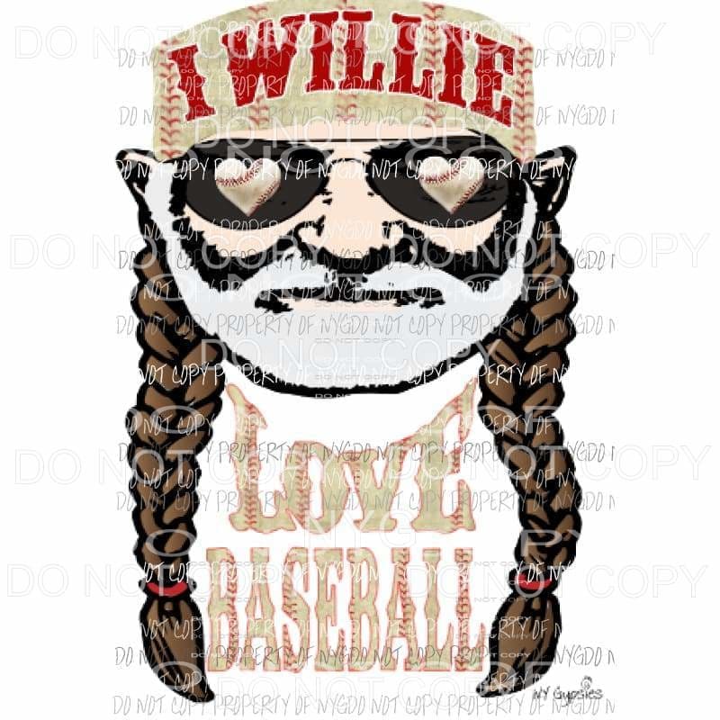 I Willie Love baseball 2 Sublimation transfers Heat Transfer