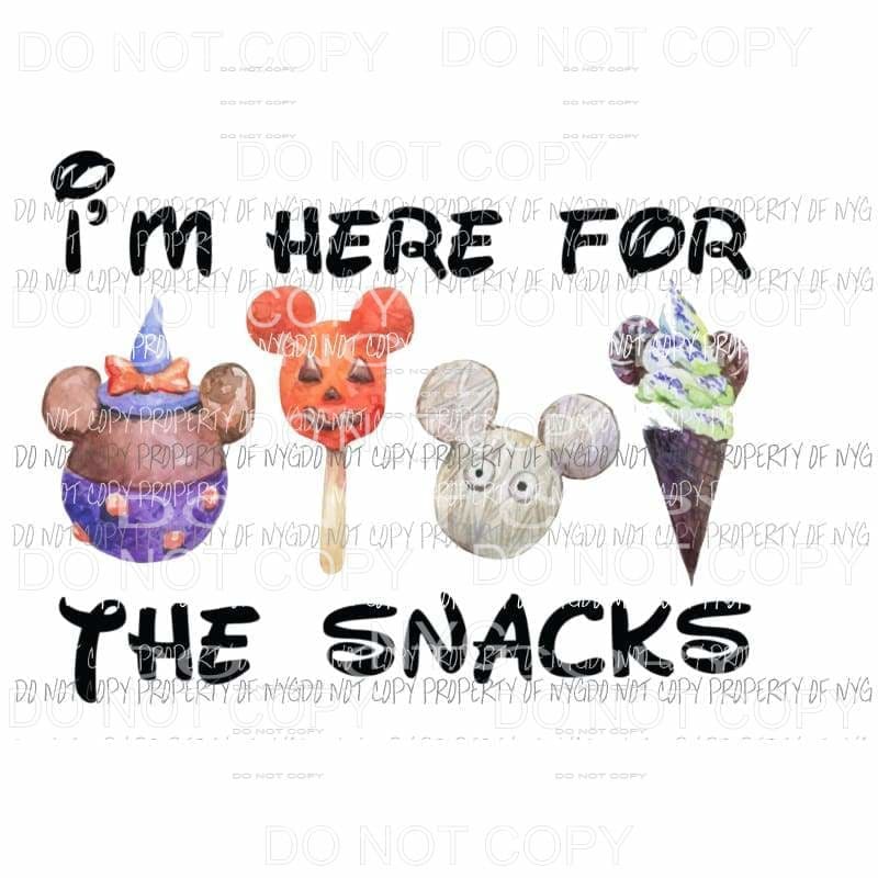 Im here for the snacks Disney Halloween sublimation transfers Heat Transfer