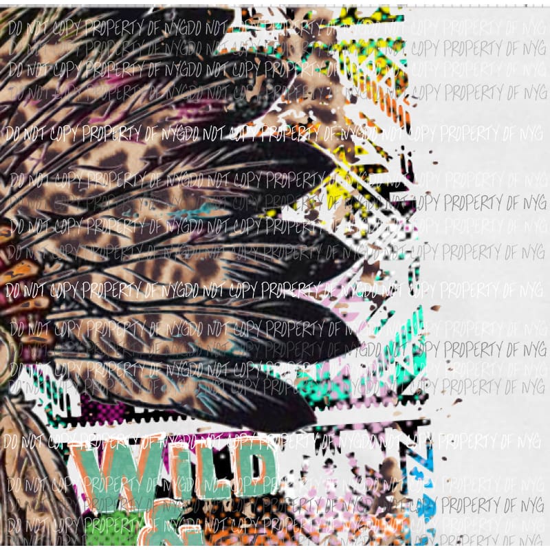 Indian Head dress Leopard #325 Sublimation transfers Heat Transfer