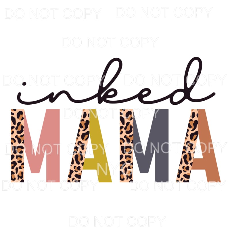 Inked Mama Half Leopard Sublimation transfers - Heat