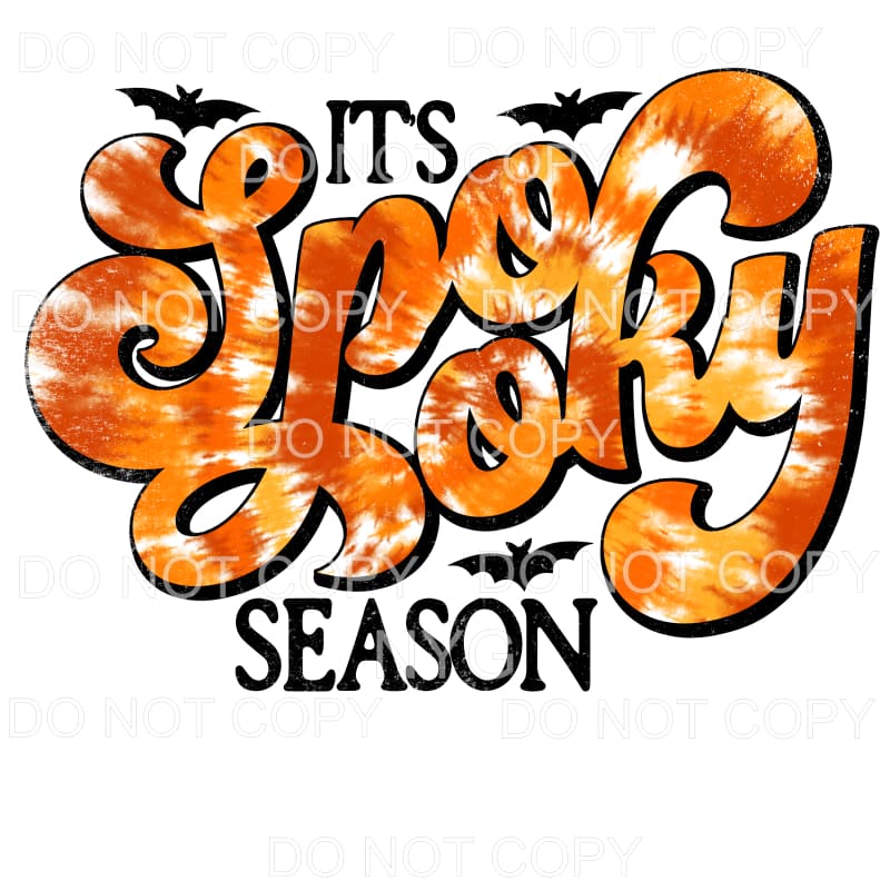 It’s Spooky Season Orange Tie Dye Sublimation transfers -