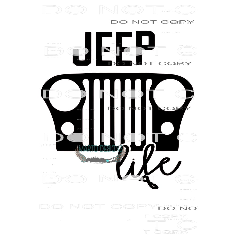 jeep life # 10034 Sublimation transfers - Heat Transfer