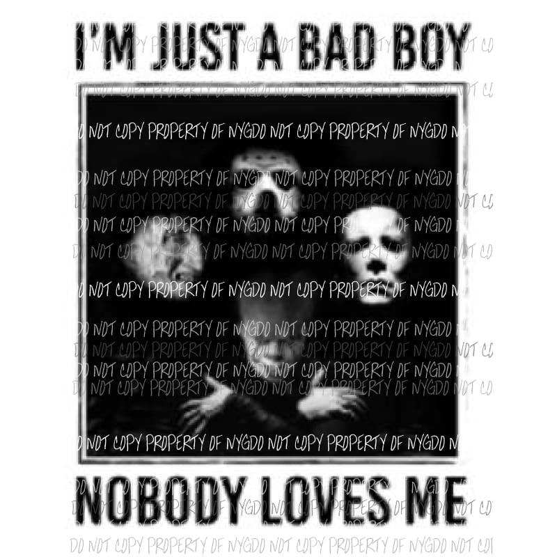just a bad boy freddie horror nightmare Sublimation transfers Heat Transfer