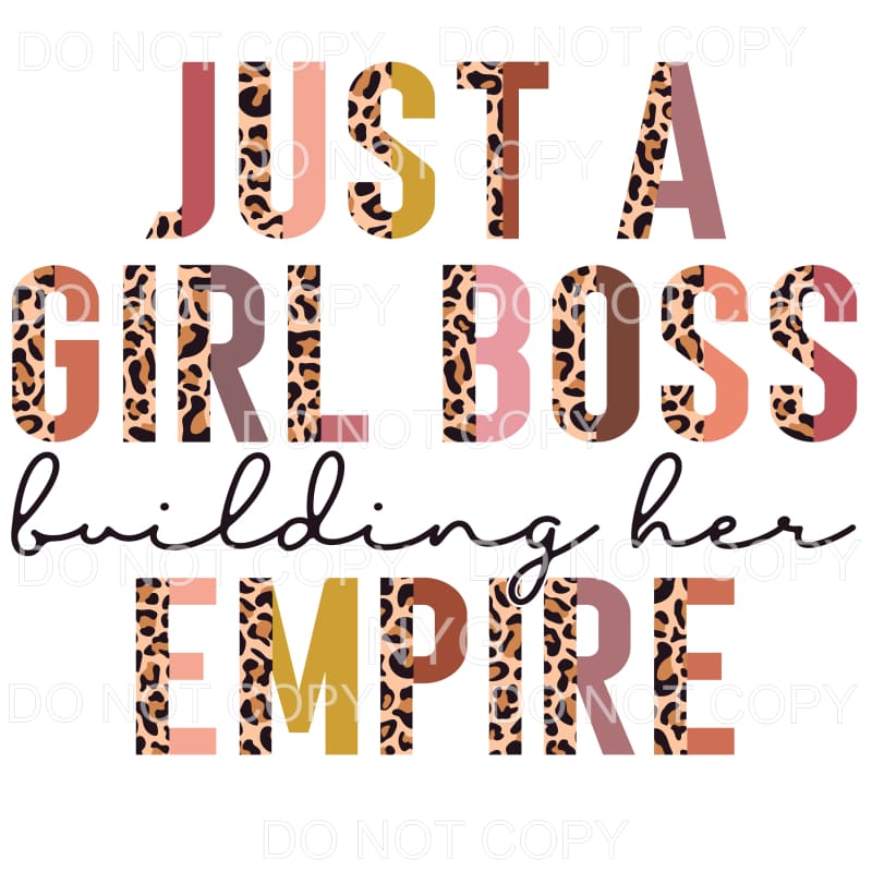 Just A Girl Boss Half Leopard Sublimation transfers - Heat