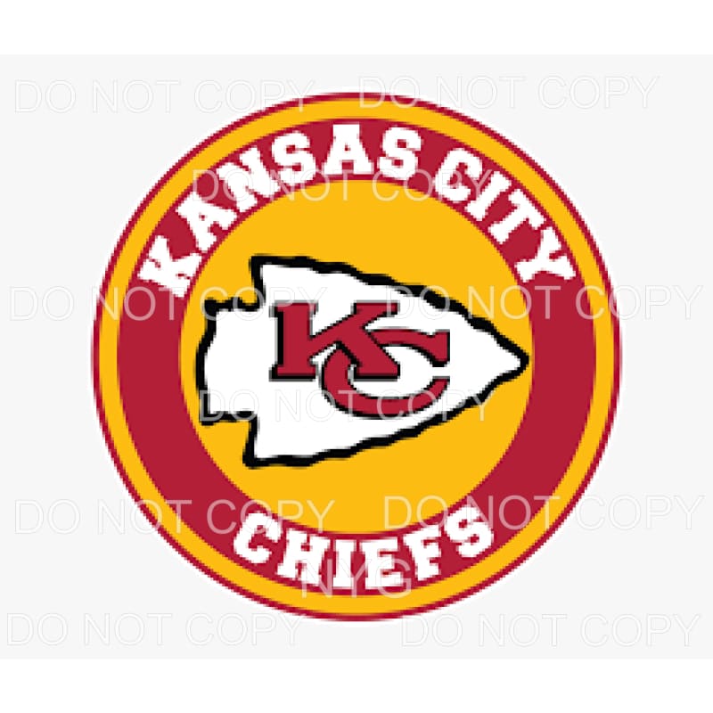 Kansas City Chiefs KC Arrowhead Circle Logo Sublimation