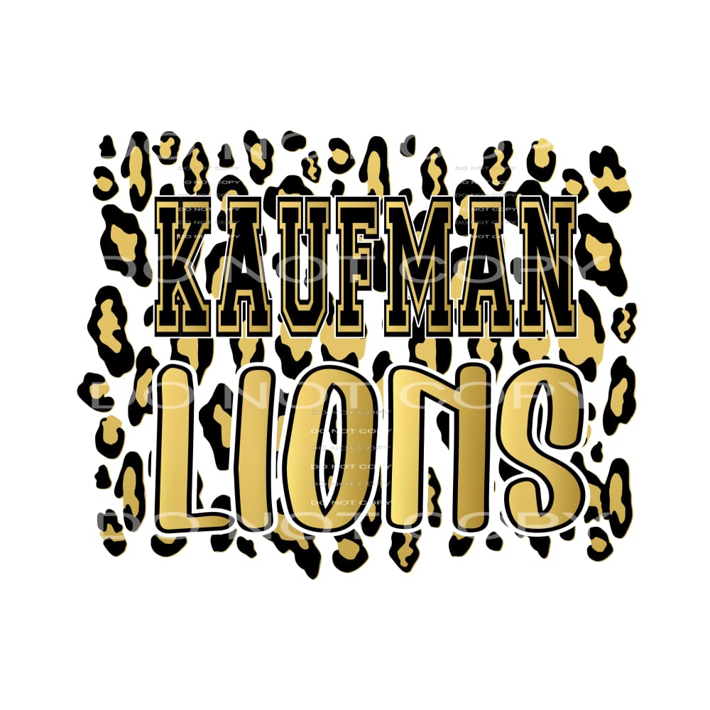 Kaufman Lions # 88212 Sublimation transfers - Heat Transfer