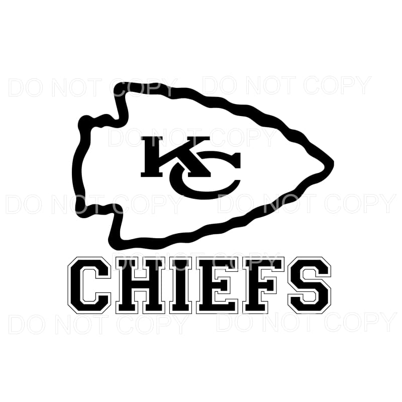 KC Chiefs Black Arrowhead Football Kansas City #1530