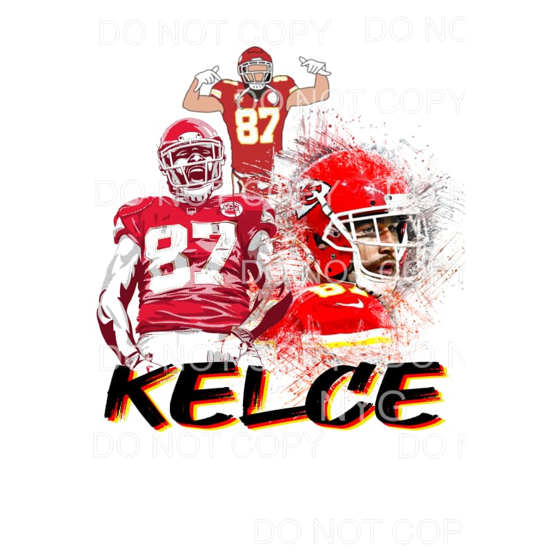 Kelce Chiefs Sublimation transfers - Heat Transfer