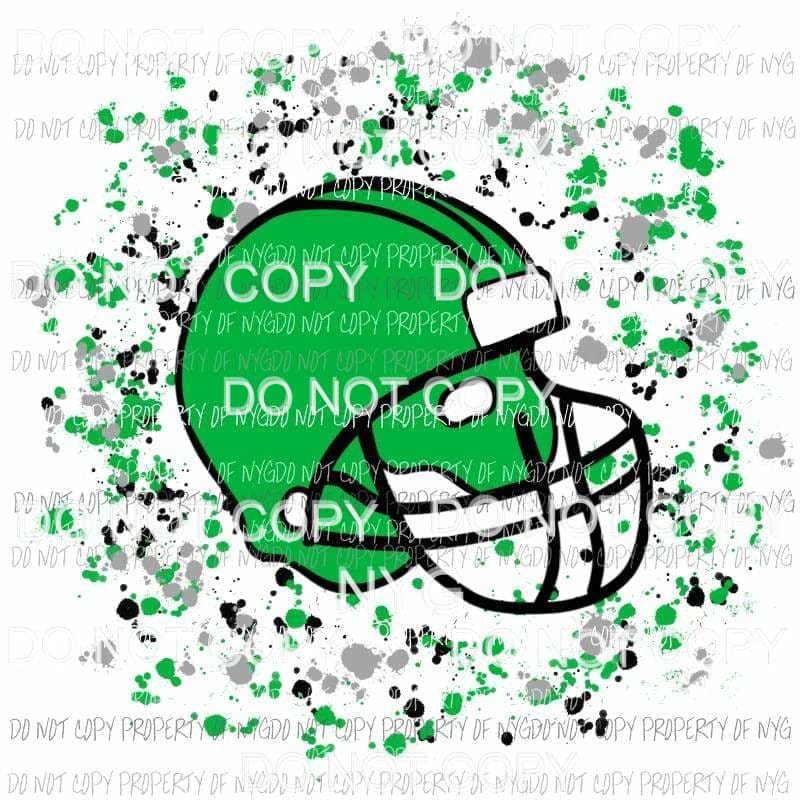 Kelly Green football helmet Sublimation transfers Heat Transfer