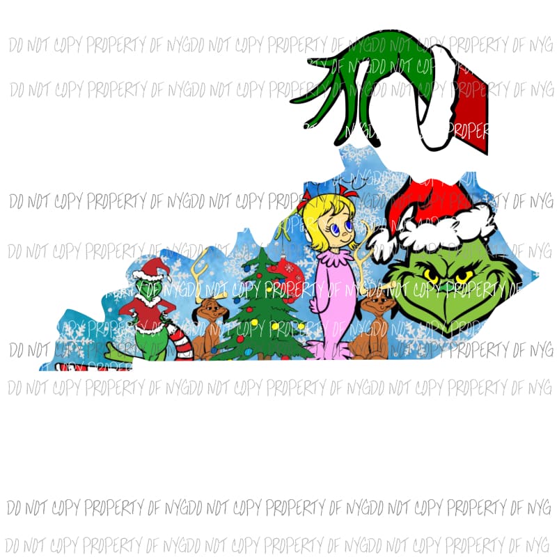 Kentucky Grinch # 2 Sublimation transfers Heat Transfer