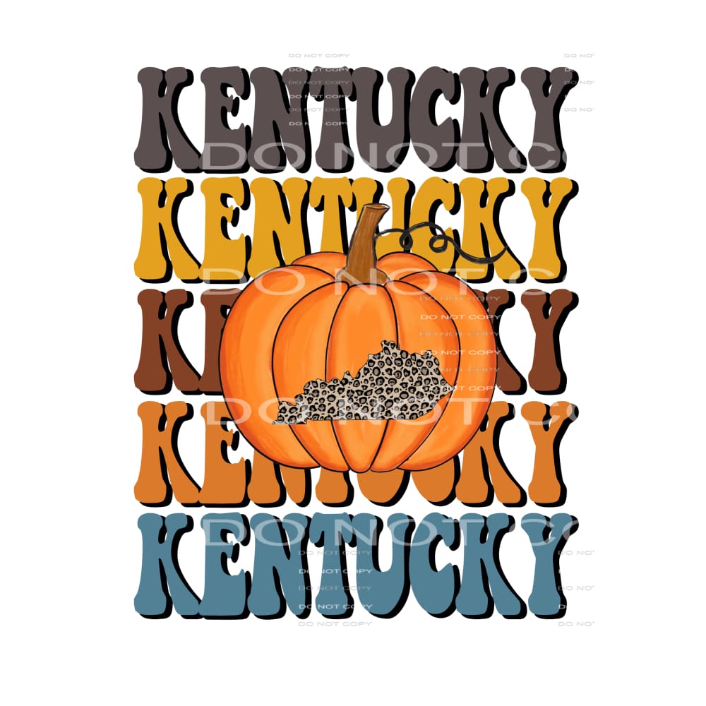 Kentucky pumpkin # 12612 Sublimation transfers - Heat