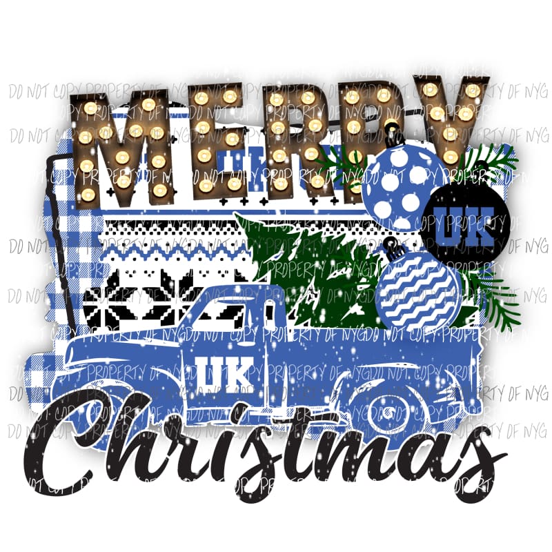 Kentucky Truck Christmas 2 Sublimation transfers Heat Transfer