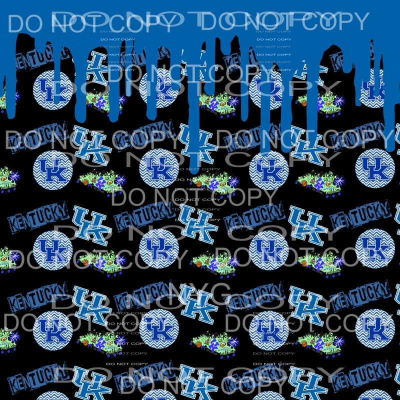 Kentucky Wildcats UK Drip Sheet #1 Sublimation transfers -