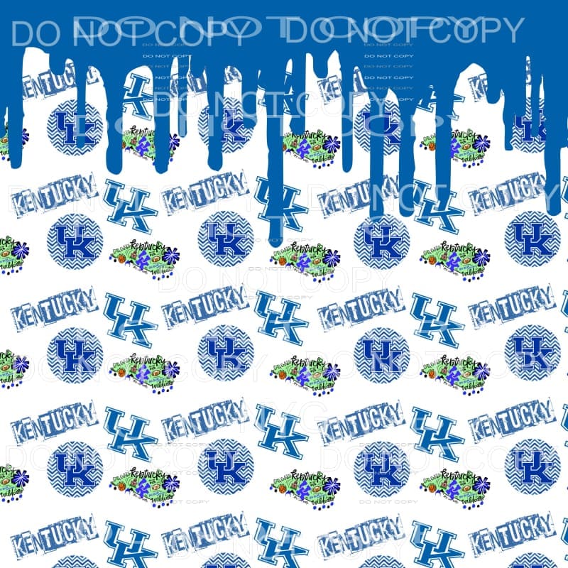 Kentucky Wildcats UK Drip Sheet #2 Sublimation transfers -