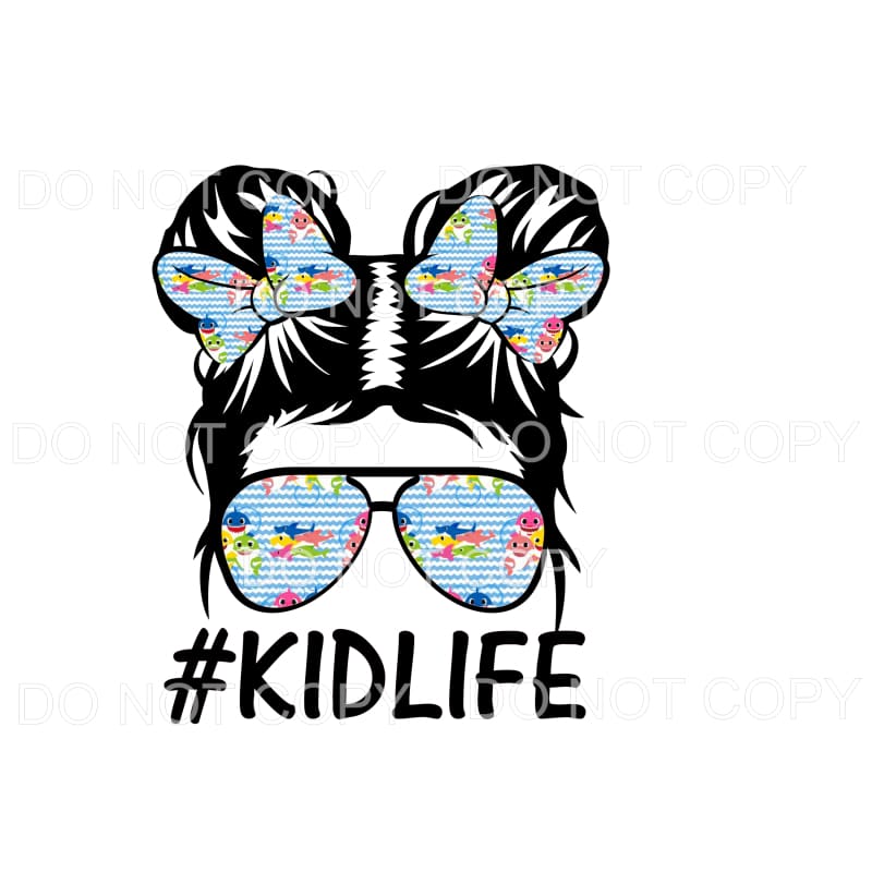 Kid Life baby shark # 1 Sublimation transfers - Heat