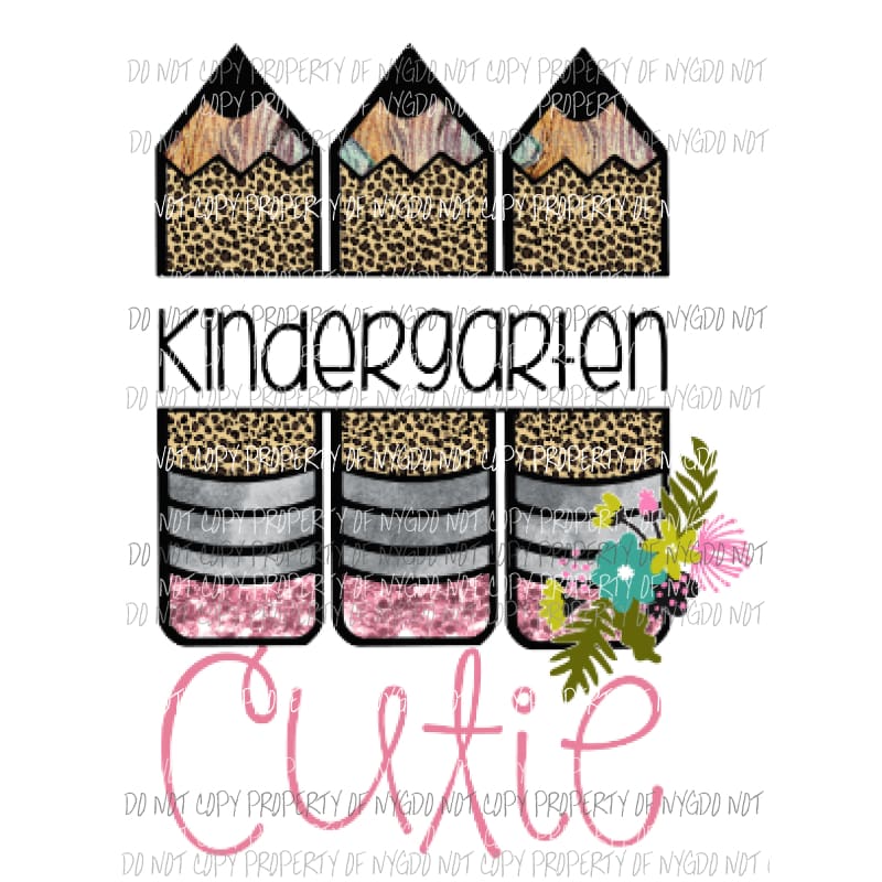 Kindergarten Cutie Sublimation transfers Heat Transfer