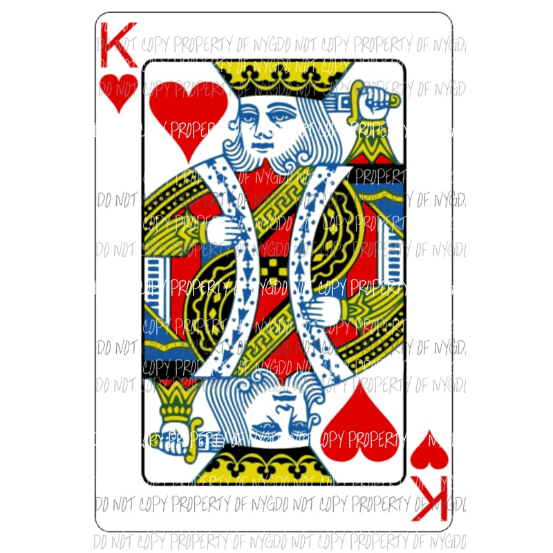 King of hearts 1 Halloween costume Sublimation transfers Heat Transfer