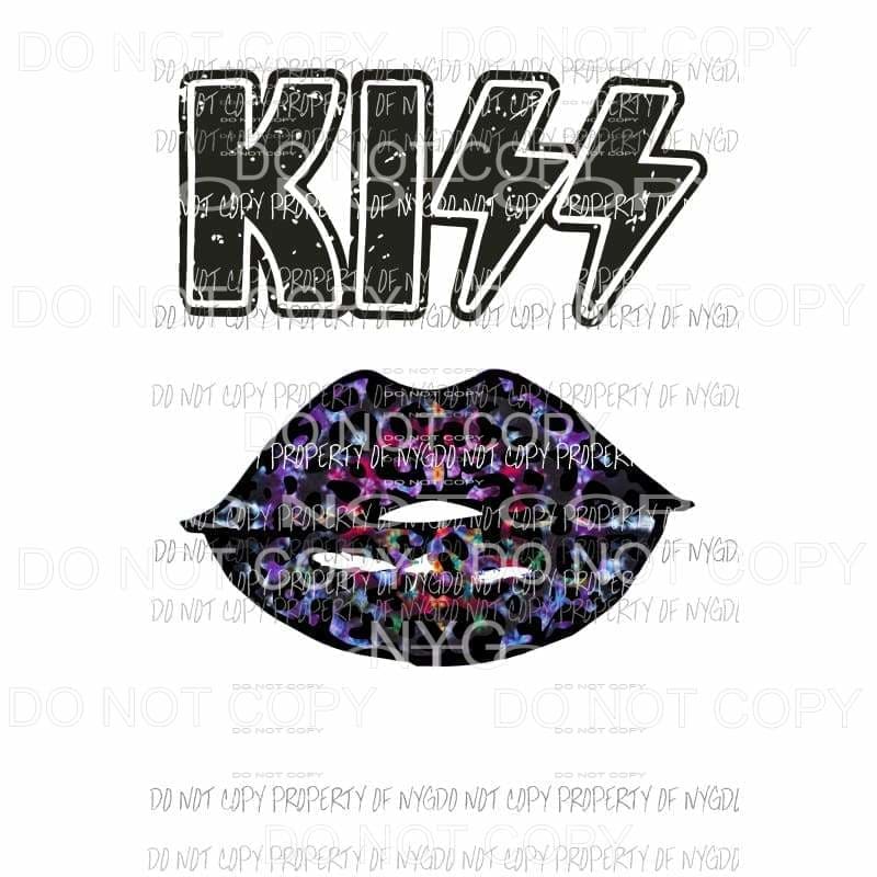 KISS Lips Tie Dye #4 Sublimation transfers Heat Transfer