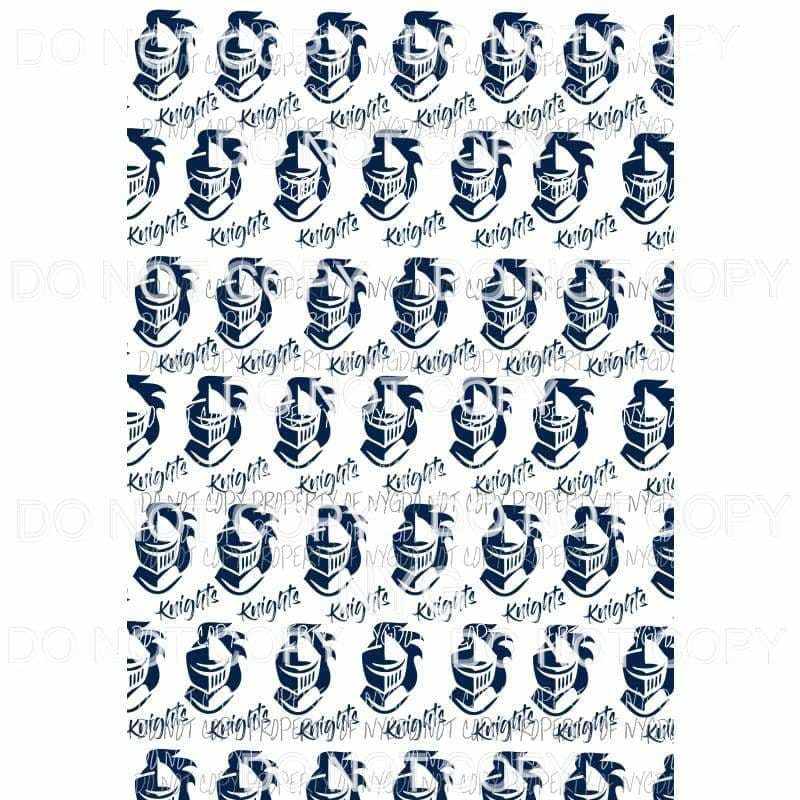 Knights Background #4 blue Sublimation transfers 13 x 9 inches Heat Transfer