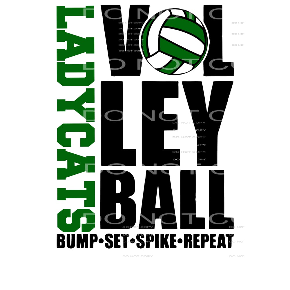LADYCATS volleyball # 44555 Sublimation transfers - Heat