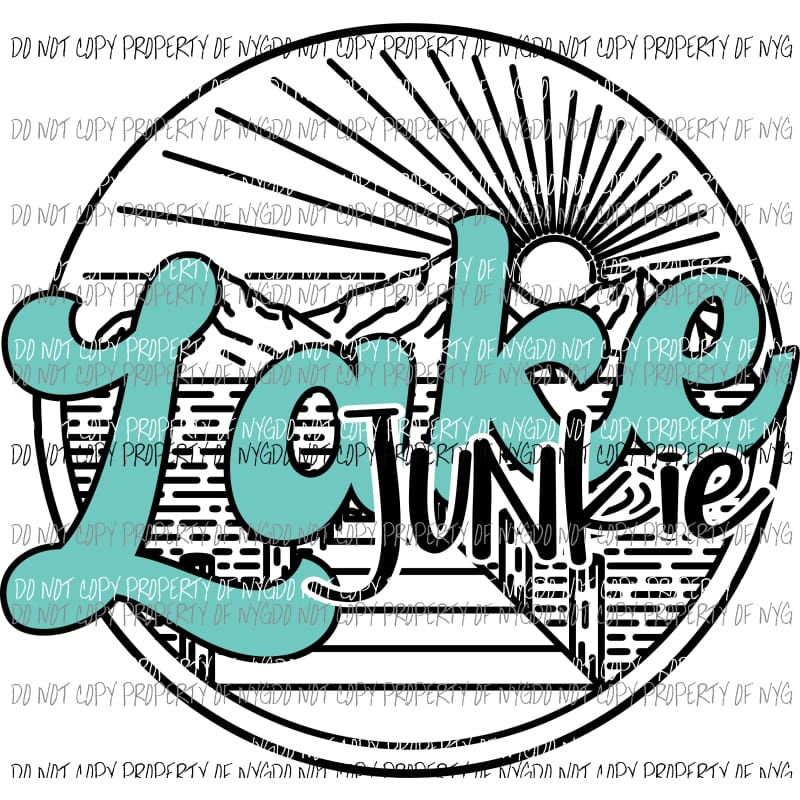 Lake Junkie Circle #1 Sublimation transfers Heat Transfer