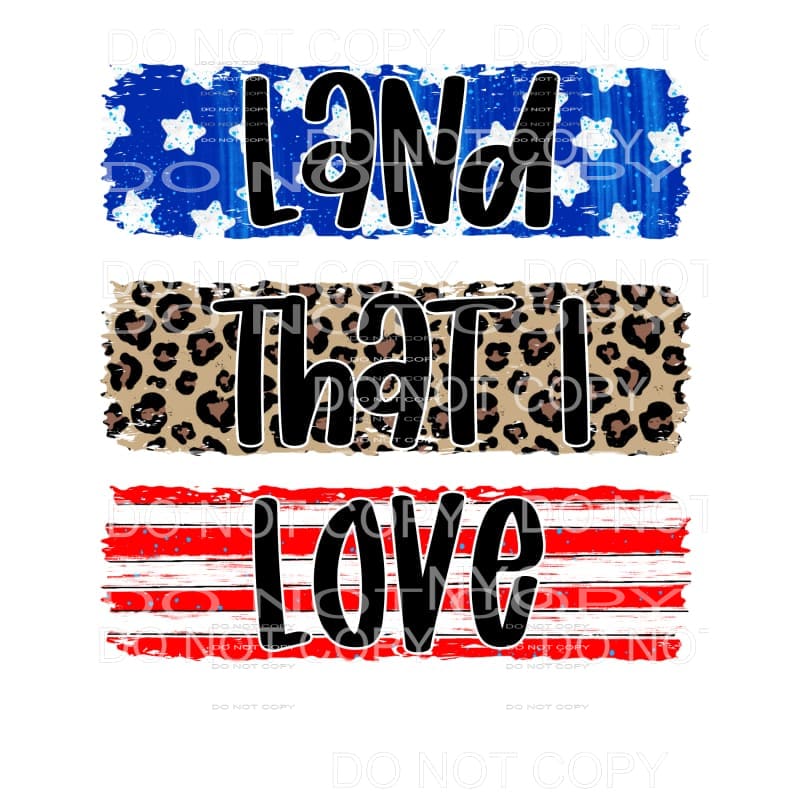 Land That I Love Stars And Stripes Leopard America USA 4th