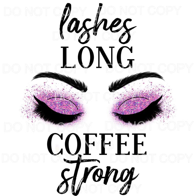 Lashes Long Coffee Strong Purple Glitter Sublimation