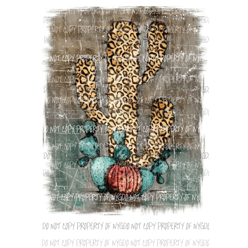 Leopard Cactus Pumpkin Sublimation transfers Heat Transfer
