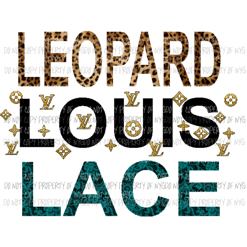 Leopard Louis Lace 1 Sublimation transfers Heat Transfer