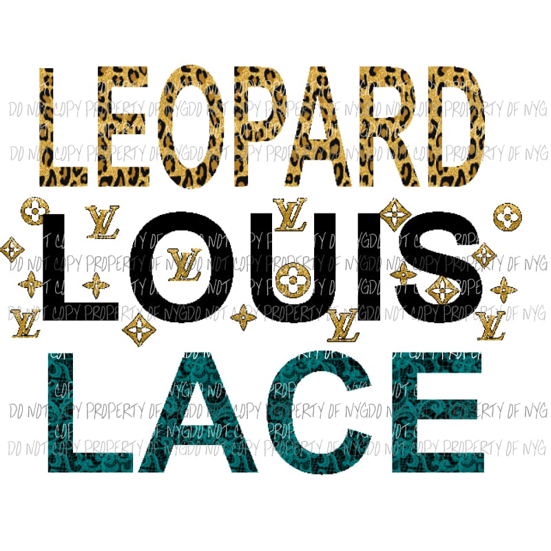 Leopard Louis Lace 2 Sublimation transfers Heat Transfer