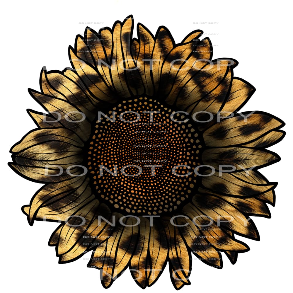 leopard sunflower #4475 Sublimation transfers - Heat