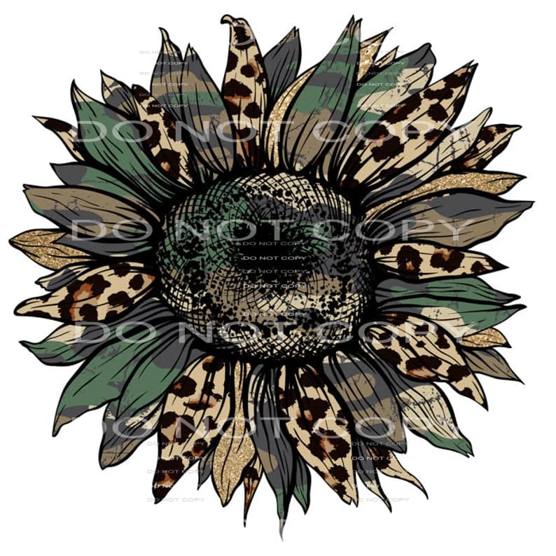 leopard sunflower #6690 Sublimation transfers - Heat