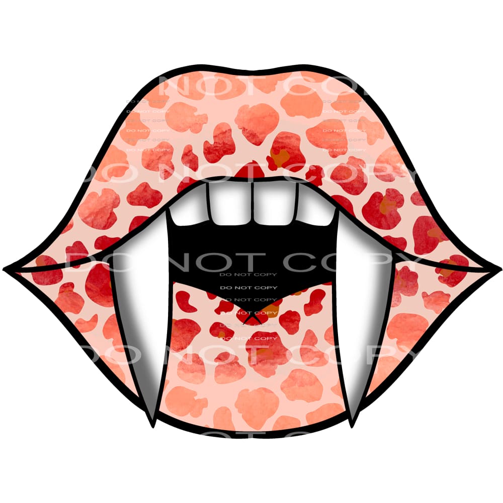 leopard vampire lips #7758 Sublimation transfers - Heat