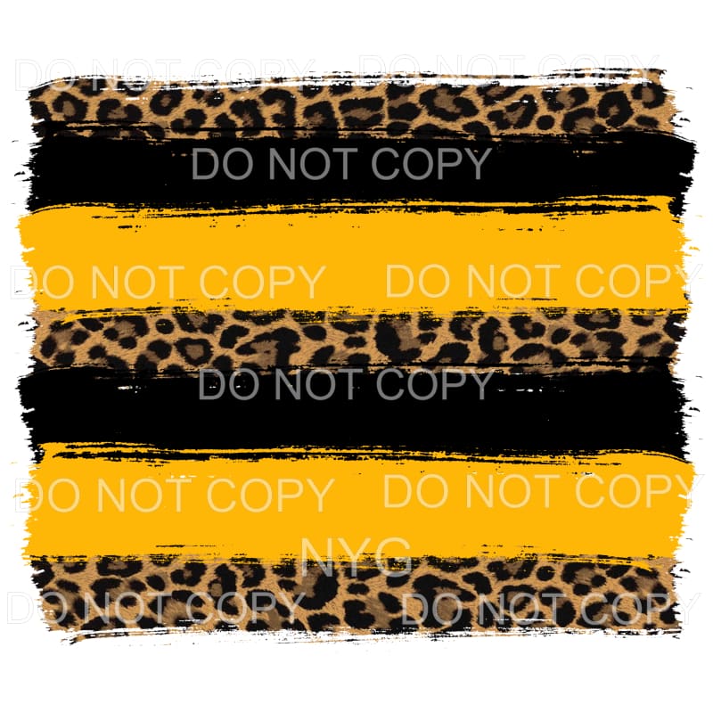 Leopard Yellow Black Sheet Sublimation transfers - 13 x 9