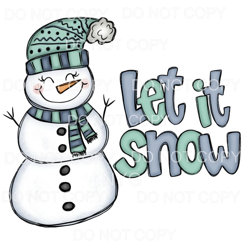 Let It Snow Snowman Sublimation transfers - Heat Transfer