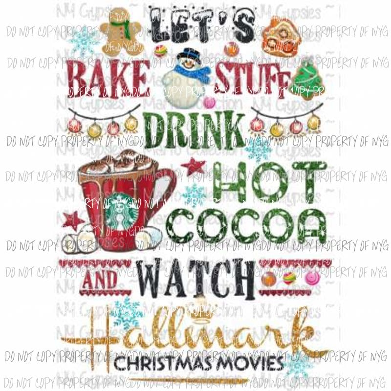 Lets Bake and watch hallmark Sublimation transfers Heat Transfer